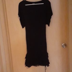 Black Bebe Ruffle Dress